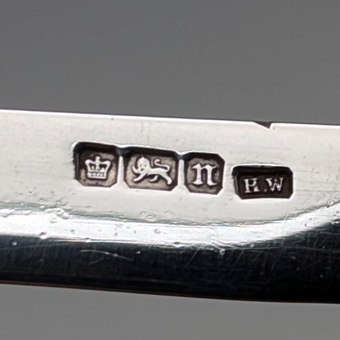 1905 年英國古董白色珍珠手柄純銀刀片小刀 Lee&Wigful